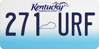 KY license plate 271URF