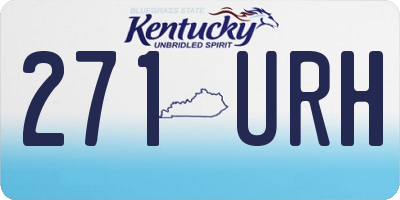 KY license plate 271URH
