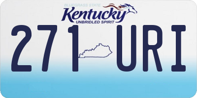 KY license plate 271URI