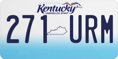 KY license plate 271URM