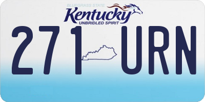 KY license plate 271URN