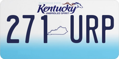 KY license plate 271URP