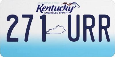 KY license plate 271URR