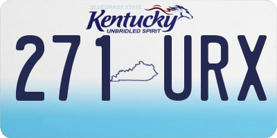 KY license plate 271URX