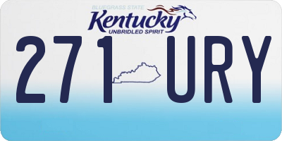 KY license plate 271URY