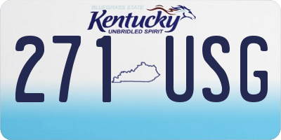 KY license plate 271USG