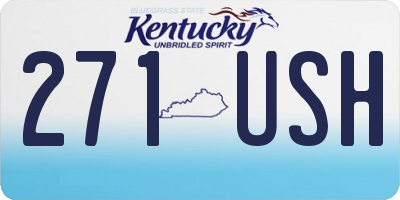 KY license plate 271USH
