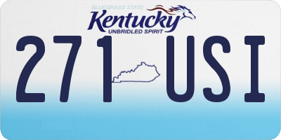 KY license plate 271USI