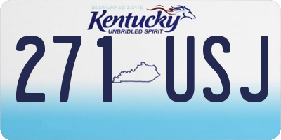 KY license plate 271USJ