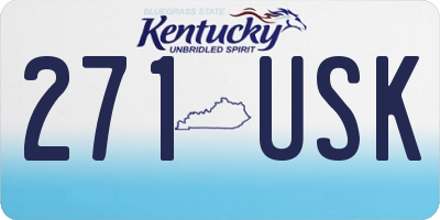 KY license plate 271USK