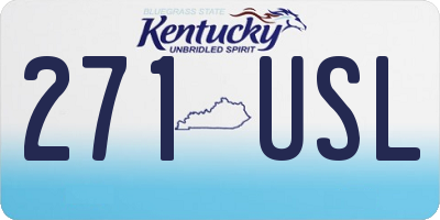 KY license plate 271USL