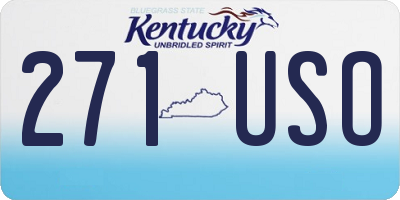 KY license plate 271USO