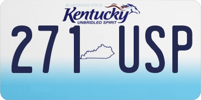KY license plate 271USP