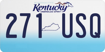 KY license plate 271USQ
