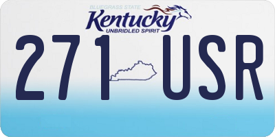 KY license plate 271USR