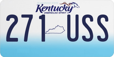 KY license plate 271USS