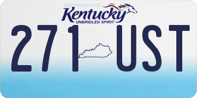 KY license plate 271UST