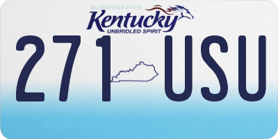 KY license plate 271USU