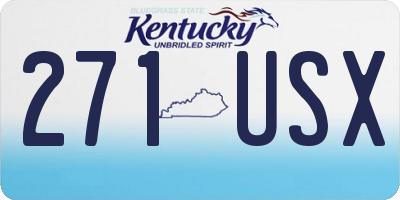 KY license plate 271USX