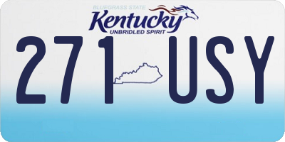KY license plate 271USY