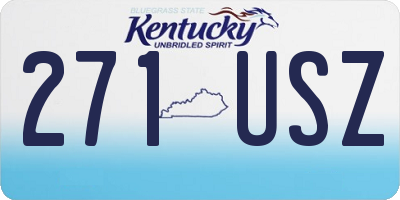 KY license plate 271USZ