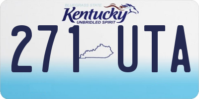 KY license plate 271UTA