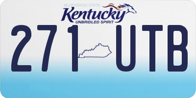 KY license plate 271UTB