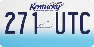 KY license plate 271UTC