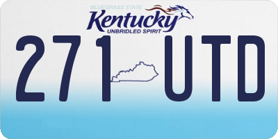 KY license plate 271UTD