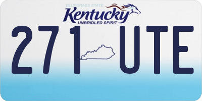 KY license plate 271UTE