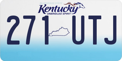 KY license plate 271UTJ
