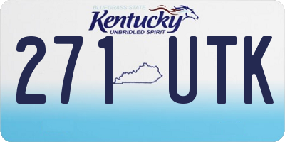KY license plate 271UTK