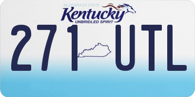KY license plate 271UTL