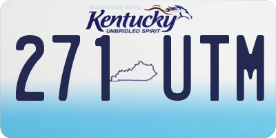 KY license plate 271UTM
