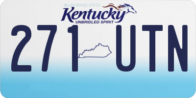 KY license plate 271UTN