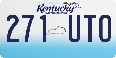 KY license plate 271UTO