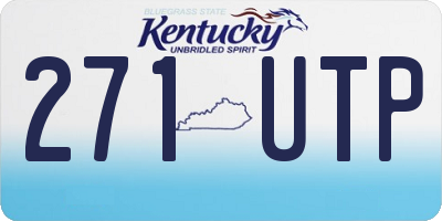 KY license plate 271UTP