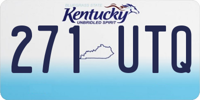 KY license plate 271UTQ