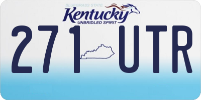 KY license plate 271UTR