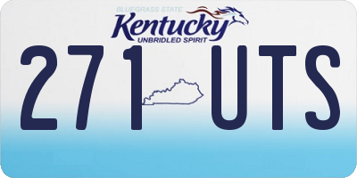 KY license plate 271UTS