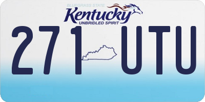 KY license plate 271UTU