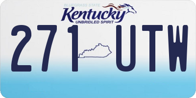 KY license plate 271UTW