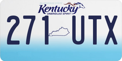 KY license plate 271UTX