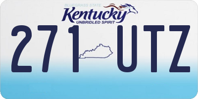 KY license plate 271UTZ