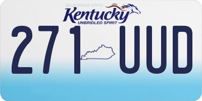 KY license plate 271UUD