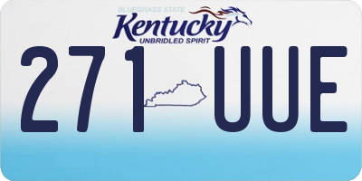 KY license plate 271UUE