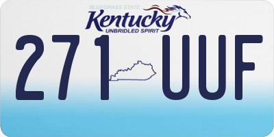 KY license plate 271UUF