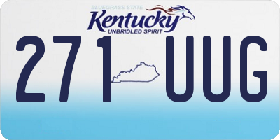 KY license plate 271UUG