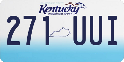 KY license plate 271UUI
