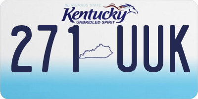 KY license plate 271UUK